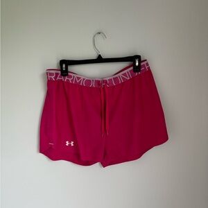 Under Amour Pink Athletic Shorts Size L